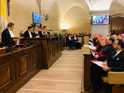 Il ministro Bonafede all'inaugurazione dell'Anno giudiziario del Vaticano 2019