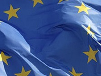 particolare della bandiera dell'Unione europea