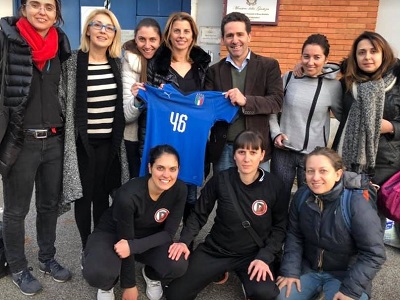 La squadra femminile di calcio a 5 della Polisportiva Atletico Diritti