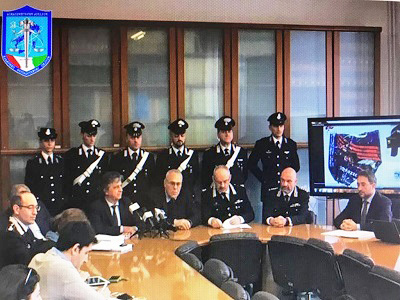 Conferenza stampa su arresto degli anarco-insurrezionalisti a Milano