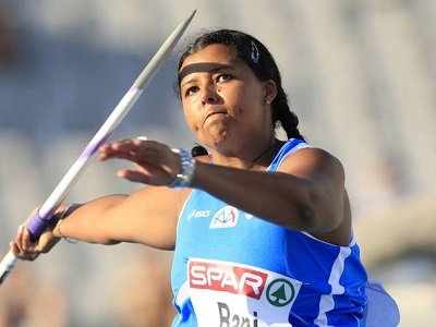 Zahra Bani giavellottista delle Fiamme Azzurre