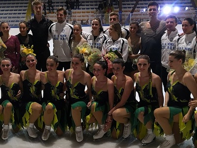 Foto di gruppo al termine dell'evento di Mentana