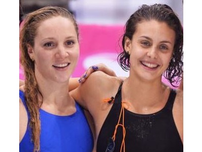 Ilaria Bianchi e Martina Carraro nuotatitrici delle Fiamme Azzurre
