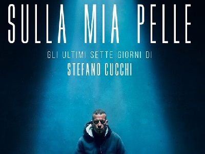 Frammento della locandina del film "Sulla mia pelle" sugli ultimi giorni di vita di Stefano Cucchi
