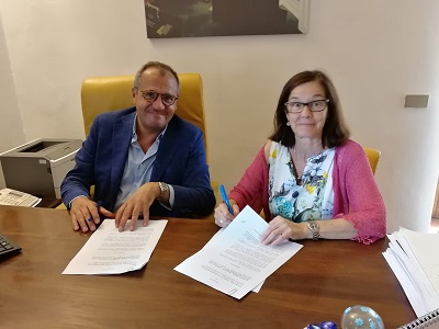 Il Provveditore del PRAP di Firenze, Antonio Fullone e il Direttore dell’INAF, Maria Sofia Randich