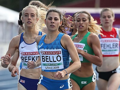 Elena Bellò durante la gara degli Europei U20