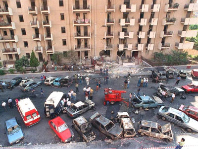 Immagine dell'attentato a via D'Amelio