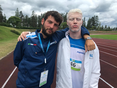 Niccolò Pirosu e la guida Giorgio Grassi