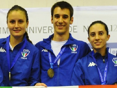 Federico Vismara sul podio delle Universiadi di Napoli