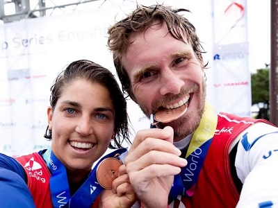 Vittorio Bissaro con Maelle Frascari, sul Nacra 17