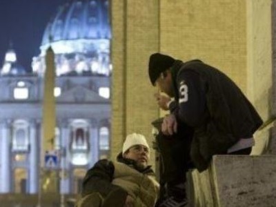 senzatetto a San Pietro