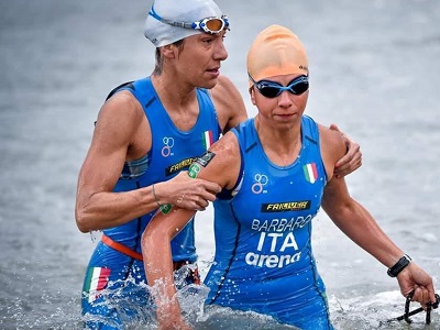Charlotte Bonin e Anna Barbaro Paratriathlon Fiamme Azzurre