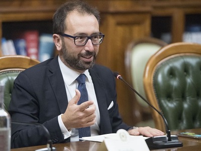 Alfonso Bonafede all'incontro con i rappresentanti sindacali della Polizia Penitenziaria Palazzo Chigi 12 novembre 2019