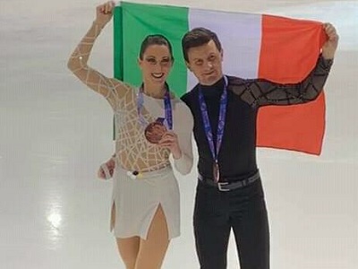 Charlène Guignard e Marco Fabbri Fiamme Azzurre pattinaggio su ghiaccio