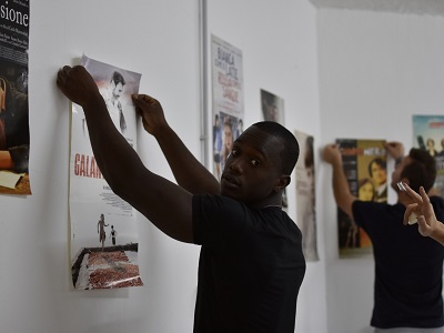 Videoteca carcere di Bologna, allestimento sala