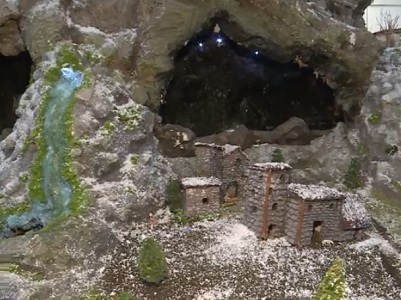 Uno scorcio del presepe realizzato dai detenuti nel carcere Pagliarelli a Palermo 