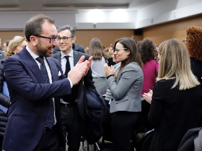 Il ministro Bonafede saluta i 323 neo funzionari del servizio sociale - Roma, 22 gennaio 2020