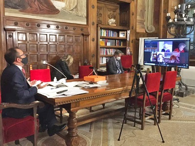 Ministro Alfonso Bonafede in videoconferenza nella giornata contro la violenza sulle donne