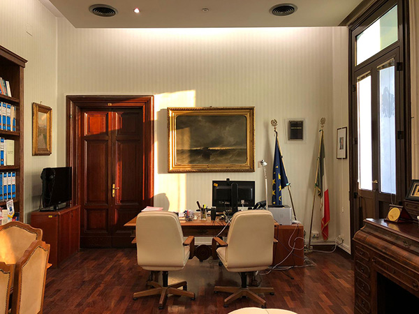 La stanza del giudice Giovanni Falcone al Ministero della Giustizia nel periodo in cui fu Direttore Generale degli Affari penali