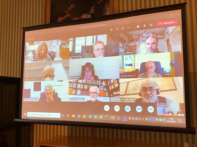 I partecipanti collegati da remoto alla prima riunione della Commissione per l'architettura penitenziaria