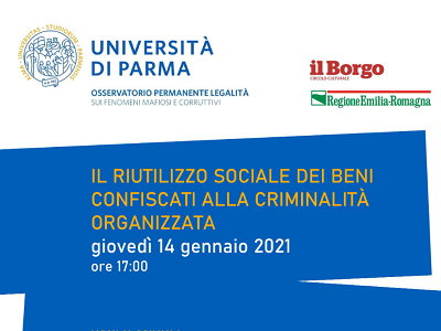 Locandina del seminario organizzato da Università di Parma e Regione Emilia-Romagna