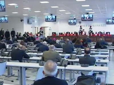 Veduta dell'Aula Bunker di Lamezia Terme, sede dell'inaugurazione dell'Anno Giudiziario 2021 per il Distretto della Corte d'Appello di Catanzaro