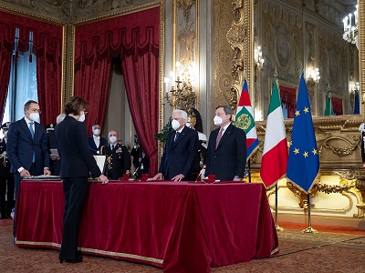 Giuramento del nuovo ministro della Giustizia Marta Cartabia - 13 febbraio 2021