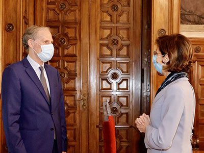 la ministra Cartabia incontra l'ambasciatore francese Masset