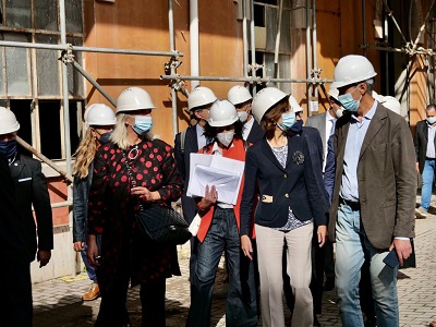 La Ministra Cartabia in visita al cantiere