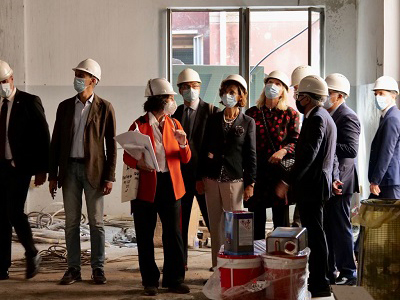La Ministra Cartabia in visita al cantiere