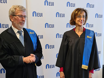 Marta Cartabia riceve il Ph.D. degree in Law dall'European University Institute
