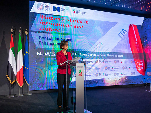 La ministra Cartabia all'Expo Dubai 2020