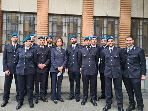 La ministra Cartabia con gli allievi di Polizia penitenziaria