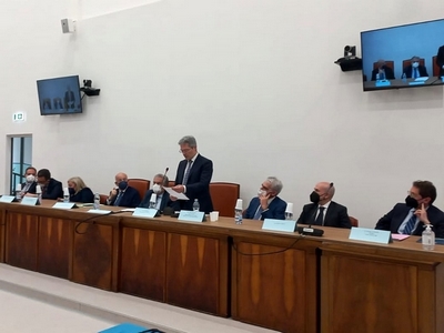 Il Capo Dap Carlo Renoldi interviene alla cerimonia di inaugurazione e intitolazione dell'aula bunker di Trani
