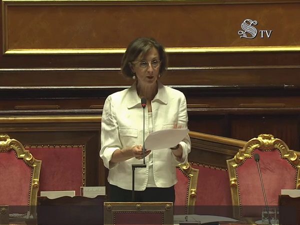 Marta Cartabia nell'aula del Senato il 30 giugno 2022 - question time