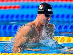 Il ranista delle Fiamme Azzurre Federico Poggio