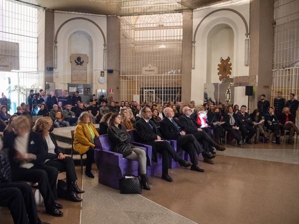 Il Ministro della Giustizia Carlo Nordio nella Rotonda della Casa Circondariale di Milano San Vittore per la prima della Scala