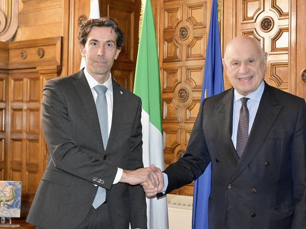 Il Ministro Carlo Nordio e il Segretario di Stato per la Giustizia e la Famiglia di San Marino Massimo Andrea Ugolini