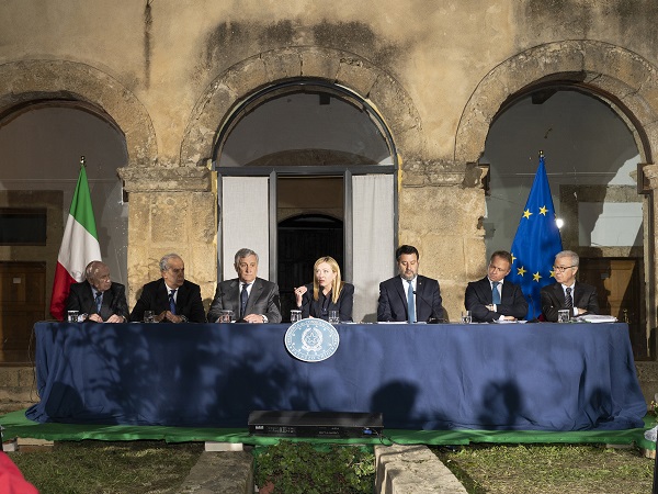 Conferenza stampa del Consiglio dei Ministri a Cutro
