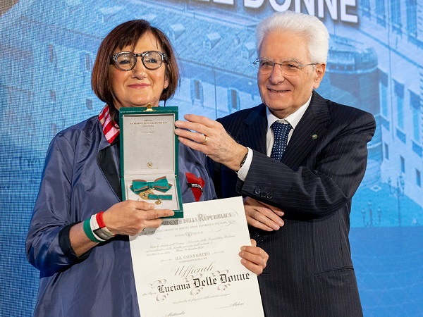 Luciana Delle Donne_Mattarella_onoreficenze motu proprio (credit: Quirinale)