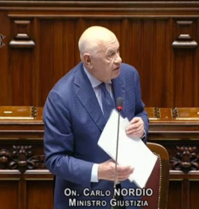Il Ministro della Giustizia Nordio alla Camera per il Question time (foto del Ministero della Giustizia)