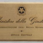 UCAN - Targa dell'Ufficio Centrale archivi notarili Roma (foto ministero della giustizia)