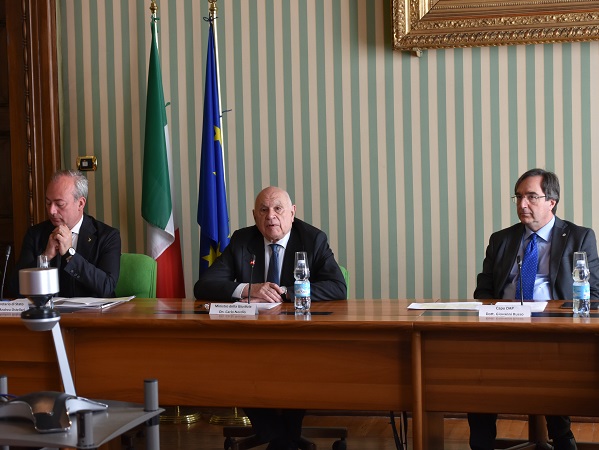 Nordio_Ostellari_Russo_incontro presidenti tribunali sorveglianza (Credit: Ministero della Giustizia/Raffaella Tallarico)