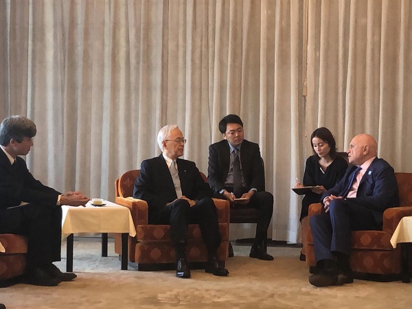 Il ministro Nordio con il presidente della corte suprema del Giappone, Saburo Tokura (Credit: ministero della Giustizia)