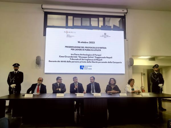 Firma protocollo lavori pubblica utilità Pompei_16 ottobre (Credit: Ministero della Giustizia)
