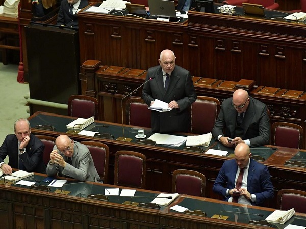 Nordio illustra la Relazione sull'amministrazione della giustizia alla Camera dei deputati (credit: foto Camera dei deputati)