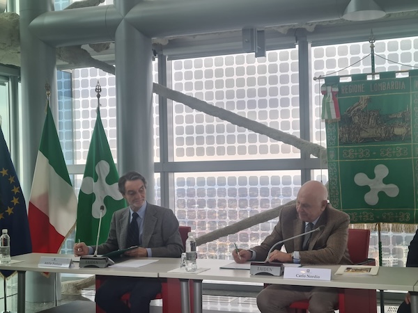 Nordio e Fontana firmano protocollo Regione Lombardia su personale amministrativo uffici giudiziari (Credit: Ministero della Giustizia)