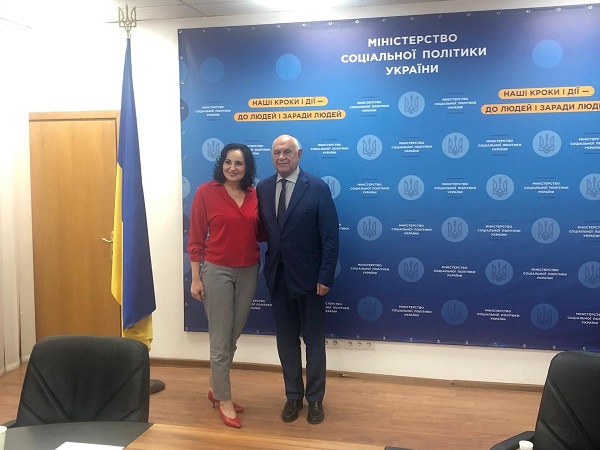Nordio con Oksana Zholnovych - Ministro Politiche sociali Ucraina (credit: Ministero della Giustizia)