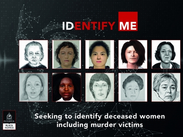 Immagine della campagna Interpol "Identify Me"