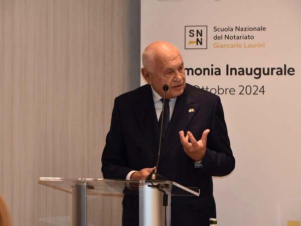 Nordio alla Scuola Nazionale del Notariato -(credits ufficio stampa Ministero della Giustizia)